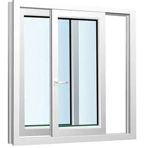 PVC upvcドアと窓プラスチック製の両開き窓を使用してヴィラ工場価格