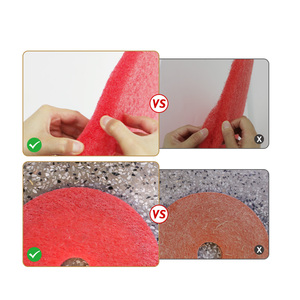 軽作業用20インチ赤色フロアバフ研磨パッド（テラゾ、花崗岩、コンクリートタイル、エポキシ、ビニール床清掃機器用） - Product Image 4