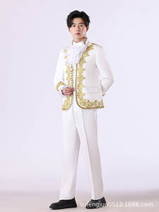 Performance Carnaval Costume De Mariage pour Hommes Blazer Costumes <span class=keywords><strong>Jabot</strong></span> Dentelle Cravate Tops Veste Manteau Pantalon Ensemble pour Marié - Product Image 6