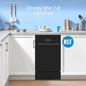 TRUSTRY <span class=keywords><strong>Lavavajillas</strong></span> integrado 13 juegos Carcasa de vidrio negro Control completamente integrado Pantalla táctil digital estándar de la UE <span class=keywords><strong>12</strong></span> programas - Product Image 3