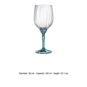 Verre à vin rouge Florian bleu 53,5 cl H 22,1 cm Ø 9,2 cm Bormioli Rocco - Product Image 3