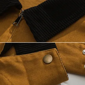 Giacca da Caccia LAYENNE Personalizzata di Alta Qualità in Velluto a Coste con Colletto Rovesciato, Stile Vintage in Cotone Pesante, Design Retrò con Colori a Contrasto - Product Image 4