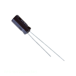 ตัวเก็บประจุแบบเรเดียล th ช่อง22 uF RFS-16V220ME3 #5ฝาสารส้ม22 uF 20% 16V - Product Image 1