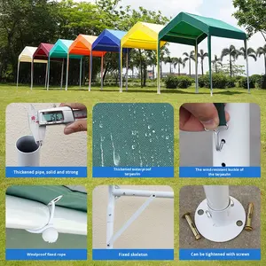 Tente de réception à quatre pieds pour célébrités d'Internet, auvent de protection solaire extérieur, abri de <span class=keywords><strong>camping</strong></span>, stand de marché nocturne, abri de stationnement, <span class=keywords><strong>pavillon</strong></span> - Product Image 4