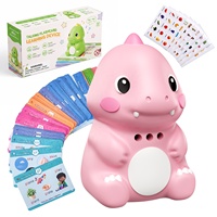 DB03 Lecteur interactif Montessori sur le thème des dinosaures, cartes cognitives pour l'éducation précoce des enfants, jouets lecteurs interactifs