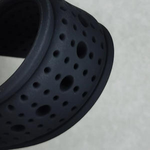 Upro Fashion <b>Black</b> Rubber Soft Silicone Adjustable <b>Watch</b> Band 20mm 22mm 24mm Replacement <b>Watch</b> Bands Men - Product Image 5