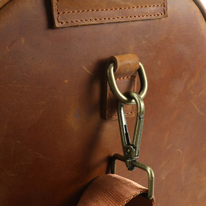 Bolsa de Viaje de Cuero Premium, Bolsa de Fin de Semana de Gran Capacidad, Bolsa de Viaje para el Gimnasio, Bolsa de Mano con Logotipo Personalizado - Product Image 5