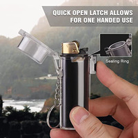 DEBANG Porte-briquet décoratif de luxe étanche en plastique avec porte-clés – Rechargeable, portable, best-seller