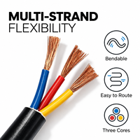 Câble de commande RVV 3 conducteurs 2,5 mm² en cuivre flexible multibrins isolé et gainé PVC 300/500V pour connexions d'instruments
