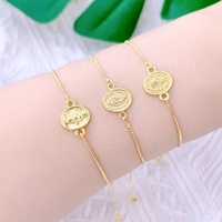 Bracelet à breloques vierge jésus Bracelet liberté Bracelet FE plaqué or 18 carats Bracelet croix pour femmes bijoux religieux