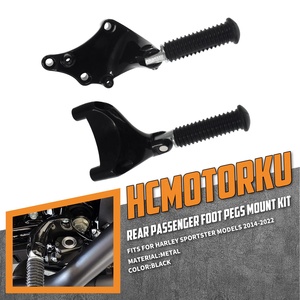 Kit de montage de repose-pieds de passager arrière noir pour Harley <span class=keywords><strong>Sportster</strong></span> XL <span class=keywords><strong>1200</strong></span> 883 quarante huit 2004-<span class=keywords><strong>2013</strong></span> - Product Image 2