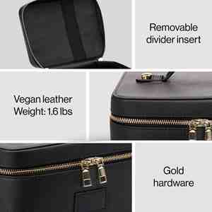 Custom New Fashion PU Leather Handheld Cosmetic Bag with Zipper Large Capacity Waterproof Portable <b>Makeup</b> <b>Case</b> & Vanity <b>Case</b> - Product Image 4