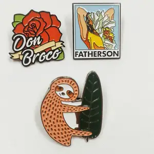Wholesale design metal mermaid princess pins supplier custom coffee lapel pin set cartoon girl design brooch soft enamel pin