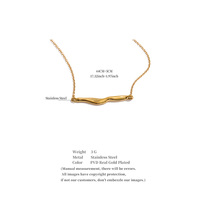 JINYOU 3356 Collar con Colgante Minimalista de Acero Inoxidable, Cadena Delicada Irregular, Joyería de Verano para Mujer