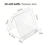 Support de présentation de table en acrylique, support transparent en forme de cadre pour menu, photo, dépliant, présentation sur comptoir de vente au détail
