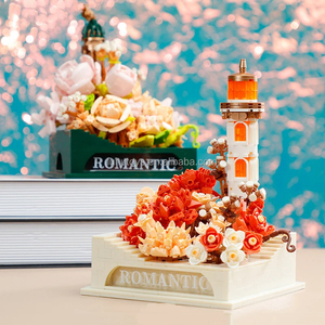 Romantique Rappelez-vous Éternelle Fleur Cygne Oiseau Pet Piano Musique Tour Phare Mini Blocs Briques Construction Jouet Cadeau - Product Image 4