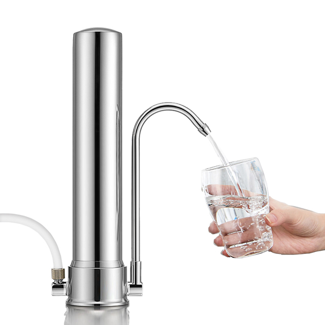 Faucet Water Filter With Ceramic Cartridge Easy Installation Single Stage Water Purifier Kitchen Tap Connected Water Filtration