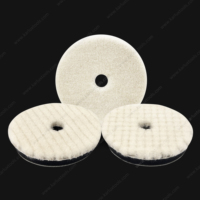 Tampon de polissage en laine japonaise double action RO GA polisseuse 3 pouces 75mm trapèze grille plate rayure Surface tampon de laine polissage de voiture