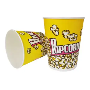 Scatola per imballaggio alimentare in cartone secchio per imballaggio di Popcorn personalizzato secchi per Popcorn confezione usa e getta scatola per Popcorn