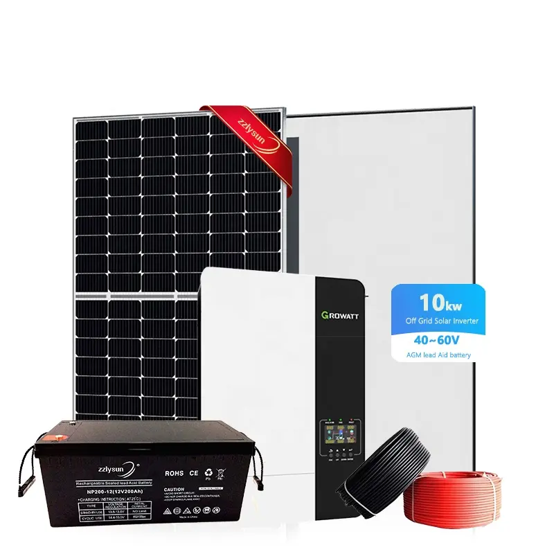 Solor pannello Growatt batteria Growatt Spf 5000 Es sistema di energia solare per la casa Off Grid Full Set sistema solare