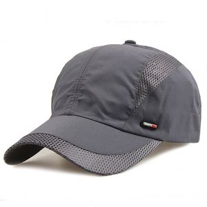 Venta al por mayor de secado rápido gorra de béisbol deportiva verano recreación al aire libre protector solar con patrón de letras de tela de malla transpirable - Product Image 1