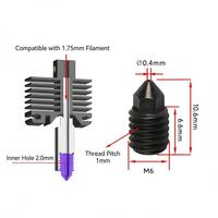 Kit de remplacement pour imprimante 3D, ensemble de buse en acier trempé, chauffage rapide à haute température, compatible BambuLab X1 P1P