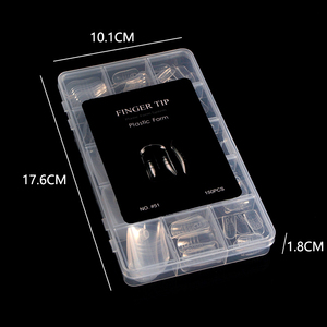 150 pièces de formes doubles transparentes pour ongles carrés, grande taille, pour gel acrylique, extension rapide des ongles de pied - Product Image 6