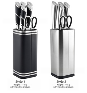 Stainless Steel Kitchen <b>Knife</b> <b>Set</b> With <b>Knife</b> Block Holder 7 Pcs Cooking <b>Knives</b> <b>Set</b> PP Handle Chef <b>Knife</b> <b>Set</b> For Home Kitchen - Product Image 4