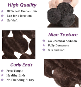 שיער ברזילאי עבה וגלי באיכות גבוהה, מתאים למשתמשים גלובליים עם צרורות שיער חלקים. - Product Image 4