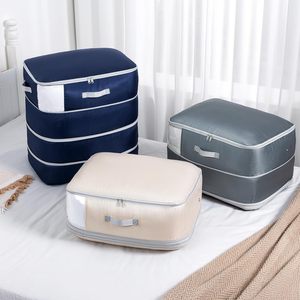 2-Pack Washable Nylon Space Saving Foldable Organizer for Comforter Large Capacity Self-Compression Storage <b>Bags</b> - Product Image 3
