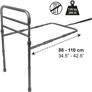 Barrière de lit pour adulte avec pieds (hauteur de sommier de 26 à 41 cm), barrière de lit rembourrée pour adultes, barrière de protection pour lit - Product Image 2