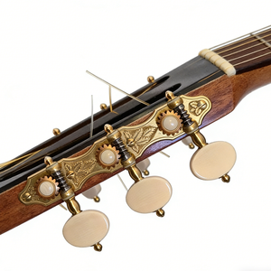 Boutons d'accordage de guitare en acier inoxydable certifiés ISO9001 - Usinés par CNC et fabriqués par électroérosion à fil, chevilles d'accordage 3+3 cordes pour guitares classiques - Product Image 1