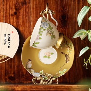 Juego de Tazas de Café de Cerámica Jingdezhen, Estilo Estético Chino, Regalo de Boda, Taza para Té de la Tarde, Taza Personal para Mujer - Product Image 1
