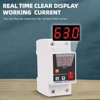 Limiteur de courant électrique automatique AC 2P 63A avec récupération automatique et protection contre les surcharges, relais électronique, disjoncteur