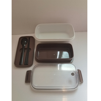 Boîte à lunch pliable réutilisable pour micro-ondes, récipient de stockage de qualité alimentaire sans BPA avec couvercle en plastique