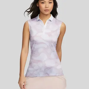 Wholesale Custom Golf wear sleeveless women golf shirt polo polyester shirt women poloshirts custom logo