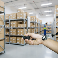 Effon NS02 Wearable Hitam untuk Pemindai Barcode Nirkabel 1D SE965 Sensor CMOS Garansi 2 Tahun untuk Gudang Efisien tersedia dalam stok.
