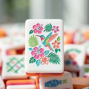 NatuGift - Fichas de Mahjong Americanas de Acrílico Naranja de 4 Capas de Alta Calidad - Diseño Moderno y Lujoso, para Jugadores de <span class=keywords><strong>Casino</strong></span> y Póker - Product Image 5