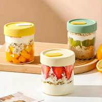 Pot en verre borosilicate de haute qualité 400 ml, résistant à la vapeur et à la chaleur, alimentaire, écologique, pour petit-déjeuner, flocons d'avoine, poisson mijoté – Vente directe usine