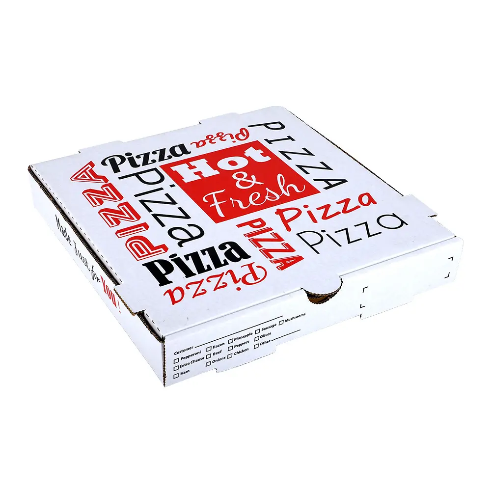 Caja para pizza karton Pizza 9 "10" 12 "13" 14 "配送ピザボックス