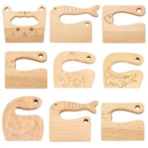 Wooden Fruit Slicer For Kids Banana Cutter <b>Kitchen</b> Toy Tool Age 2 4 Years Unisex Modern Simple Design - Product Image 2