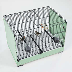 יואן יואן מס' <span class=keywords><strong>5</strong></span> כלובי ציפורים גדולים מפלדת פחמן עם ציפוי PP לקינון, גידול והרכבת זוגות - Product Image 4