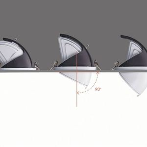 Downlight LED Gimbal Réglable COB 40W IP44 Dimmable Via Triac/0-10V/Dali 15-36 Angle de faisceau 6000K Lumière du jour - Product Image 2