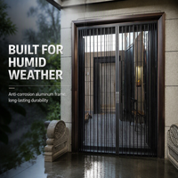 Porte moustiquaire rétractable sur mesure en alliage d'aluminium, pliante, pour maisons et villas malaisiennes