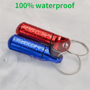 Estuche de Aluminio para Pastillas en Forma de Bala de 5 ml, Impermeable, con Llavero, Mini Estuche EDC, Superventas, con Logotipo Personalizado, para Viajes y Actividades al Aire Libre - Product Image 4