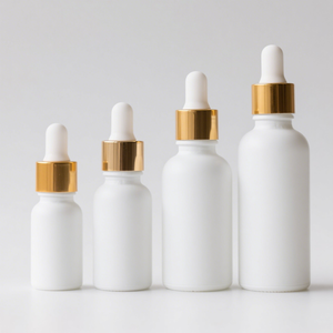 ขวดแก้วทรงกลมไหล่ตรงแบบมันเงาขนาด 5 มล. 10 มล. 15 มล. 20 มล. 30 มล. 50 มล. 100 มล. สำหรับบรรจุน้ำมันหอมระเหย - Product Image 1