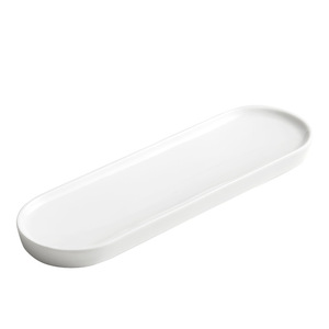 จานเซรามิกรูปทรงสี่เหลี่ยมผืนผ้าสำหรับเสิร์ฟซูชิ เค้ก เบอร์เกอร์ สเต็ก ของหวาน พาสต้า ซาชิมิ สลัด ถาดเสิร์ฟสำหรับร้านอาหาร - Product Image 5