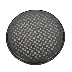 Round Perforated Pizza Pan Carbon Steel Non Stick Coated Baking Tray For Oven Use Household Kitchen Cooking Tool - Product Image 4