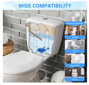 Compatible avec la plupart des toilettes américaines standard Kohler Fluidmaster <span class=keywords><strong>Toto</strong></span> Gerber, <span class=keywords><strong>clapet</strong></span> de chasse d'eau en caoutchouc pour économie d'eau - Product Image 5