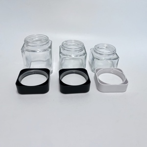 2OZ 3OZ 4OZ bocal en verre carré transparent durable et recyclable - Product Image 1